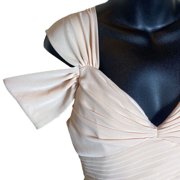 Lulus maxi bridesmaid dress make me move style D15861L lg chiffon off shoulder - Picture 7 of 9